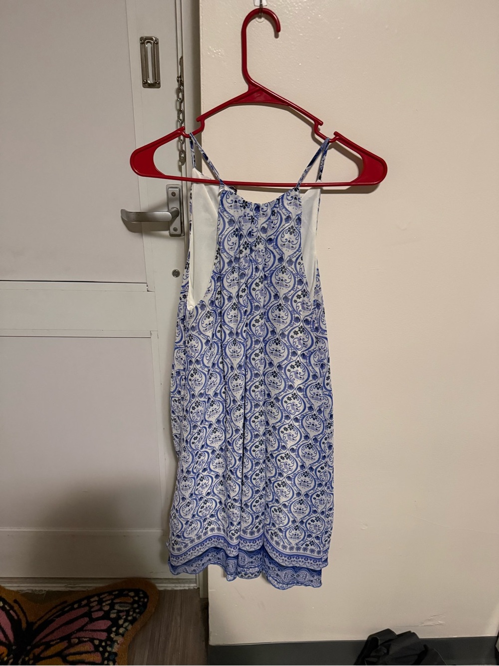 Rue21 Blue & White Paisley Slip Mini Dress